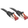 LINDY 47782 RJ45 sieťové káble, prepojovacie káble CAT 6 S/FTP 7.50 m čierna s ochranou 1 ks; 47782