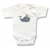 BABY´S WEAR Kojenecké body - krátky rukáv, Veľryba, biele veľkosť: 62 (2-4m)