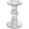 MagicHome Stojan na sviečku - 8,5 x 14 cm - sklenený