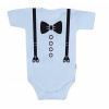 Baby Nellys Body krátký rukáv, Elegan - sv. modré, veľ. 80, 80 (9-12m)