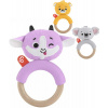FISHER PRICE Baby kousátko kroužek bavlněné zvířátko 3 druhy pro miminko