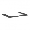 Hansgrohe Xelu Q - Doska pod umývadlo 78x55 cm, výrez uprostred, matná sivá 54109910