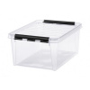 Úložný box, plastový, 14 l, čierne úchytky, SMARTSTORE 