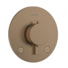 Hansgrohe Ecostat Comfort S - Termostatická batéria pod omietku, na 2 spotrebiče, kefovaný bronz 33718140