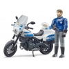 Bruder BWORLD policajný motocykel Ducati Scrambler s jazdcom