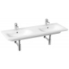 JIKA MIO 130 x 45cm dvojumývadlo keramické, s otvormi, s prepadmi, biele - Jika perla