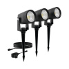LED vonkajšie bodové svietidlo Philips PHI8720169386976 Reuel GardenLink IP44 1,5 W 180lm 2700 K čierne 3ks