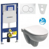 Geberit SET Duofix 111.300.00.5 +WCzávesné Kolo Selnova Oblé Rimless +sedSC+Sigma01 Biela 111.300.00.5NOVAPROObleBiela