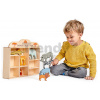 Drevené divoké zvieratká na poličke 8 ks Safari set Tender Leaf Toys krokodíl, slon, zebra, antilopa, žirafa, nosorožec, hroch, lev