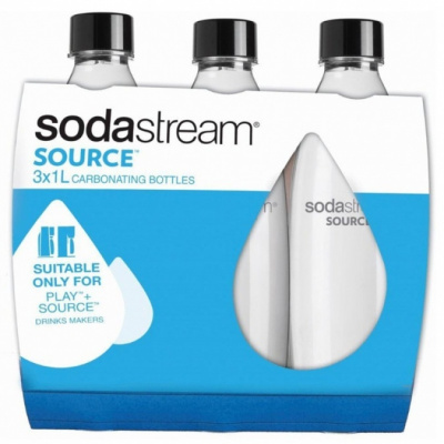 SODASTREAM Source Play Tri-Pack 1l Black náhradné plastové fľaše na sódu - 3ks
