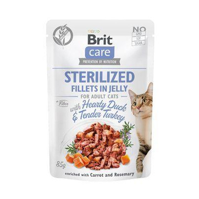 Brit Care Cat Fillets in Jelly Sterile Duck & Turkey 85g