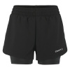 Dámske Šortky 2 v 1 CRAFT ADV ESSENCE 2-IN-1 SHORTS 2 W 1915946-999000 – Čierna