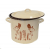 Hrniec smalt + pokr. 25cm/10L, dekor (2+39/25) WW