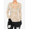 Dámska cyklistická mikina Fox Ranger Tru Dri LS Jersey - cream