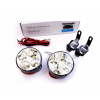 Okrúhle denné svetlá pre denné svietenie 2 x 9 = 18 LED lampy E4 70 mm 7 cm