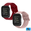 Silikónový remienok Fitbit Versa 1 / 2 / Lite – sada 2ks (ružová,bordová)