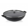 Panvica KELA Wok s pokrievkou liatinový Calido 36 cm čierna KL-12475