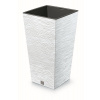 PROSPERPLAST Kvetináč FURU SQUARE 26,5 cm biely