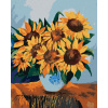 ZUTY Maľovanie podľa čísel SLNEČNICE NA OBRUSE Rámovanie vypnuté plátno na rám Rozmer 80x100 cm