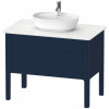 DURAVIT Luv stojaca skrinka pod umývadlo, pod dosku, 2 zásuvky, 938 x 570 x 743 mm, nočná modrá matná lakovaná, LU956909898