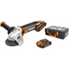 WORX Uhlová brúska AKU 20 V s nabíjačkou v kufri WX800 (2× 2 Ah) 6947372528463