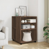 vidaXL Príručný stolík a kolieska hnedý dub 55x60x78 cm kompoz. drevo - Hnedá - 161768-57102