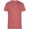 James&Nicholson Pánske tričko JN974 Red Melange M