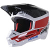 ALPINESTARS prilba S-M5 SPEED, 2023, biela/tmavá modrá/červená lesklá, veľ. 2 XL
