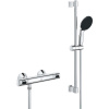 GROHE Precision Flow nástenný sprchový termostat, ručná sprcha 1jet EcoJoy priemer 110 mm, 62 cm sprchová tyč, jazdec a sprchová hadica 175 cm, chróm, 34800001