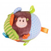 Bigjigs Toys Baby Textilná aktívna guľa opička Cheeky Bigjigs