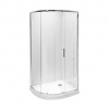 Jika Tigo Sprchový kút, 78x98 cm, Jika Perla Glass, strieborná/sklo arctic H2512110026661