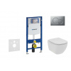 Geberit Duofix Set predstenovej inštalácie, klozetu a dosky Ideal Standard Tesi, tlačidla Sigma01, Rimless, SoftClose, matný chróm 111.300.00.5 NE3