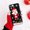 Apple Puzdro iPhone X / XS čierne + lego stavebnica s vianočným motívom