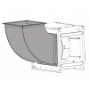 RFU-500-OB90-E oblouk 90° pro průmyslový radiální ventilátor Alteko RFU