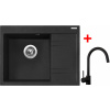 Sinks RIM 650 L Granblack + Vitalia black matt G2330