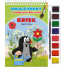Krtek 3 omalovánka s vodovými barvami a štětcem