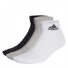 adidas Cushioned Sportswear Ankle Socks 3 Pair Juniors MegGreyHtr 4.5 - 5.5