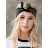 Šatka bandana - ROCK REBEL PAISLEY DESIGN - čierna, 55 x 55 cm, bavlna