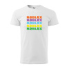 Sablio Tričko s potlačou ROBLOX farebný text - bílé XL