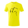 Kôň a ja silueta - Tričko detské bavlnené - 122 cm/6 rokov ( Citrónová )
