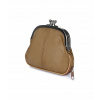 Peňaženka - (00) kabelka prírodná koža hnedá Dámsky výrobok (Módne retro farby kožené peňaženky Purset)