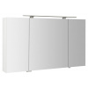 Sapho RIWA galérka s LED osvetlením, 121x70x17cm, 3x dvierka, biela lesk SPH RIW120-0030