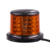 LED maják 12/24V - oranžový / 64x0,5W LED / ECE R65 / R10 / magnet (ø111x90mm)