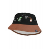 Dětský bavlněný klobouček Maximo černo - hnědý zvířátka Obvod hlavy: 53/55 cm