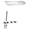 SAPHO Podomietkový sprchový set s termostatickou batériou a držiakom ručnej sprchy, 2 výstupy, guľatá, chróm MB623-01