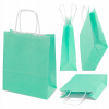 Papierové tašky pastelovo zelené 10 kusov
