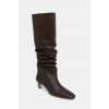 Kožené čižmy Alohas Kalila dámske, hnedá farba, na vysokom podpätku, S100549-02 S100549.02 EUR 41