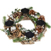 Veniec MagicHome Vianoce, adventný, prírodný, 30 cm