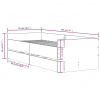 vidaXL Rám postele so zásuvkami sivý dub sonoma 90x190 cm - Sivá - 130620-76618