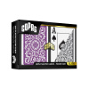 Karty na poker 100% plast, COPAG 1546, Jumbo index, fialovo-sivý duo pack